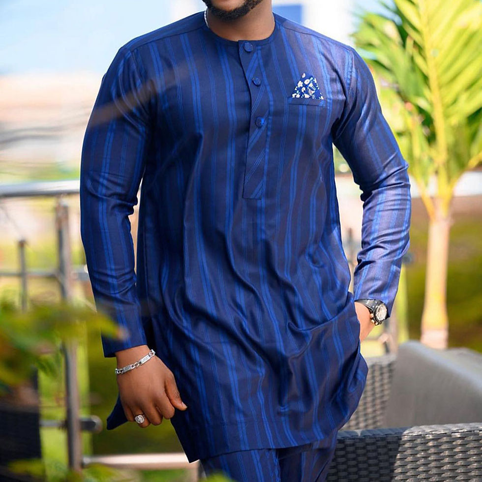 Thumbnail: New 2Pc Luxury African Traditional Men's Clothing Elegant Full Suits Male Pant 