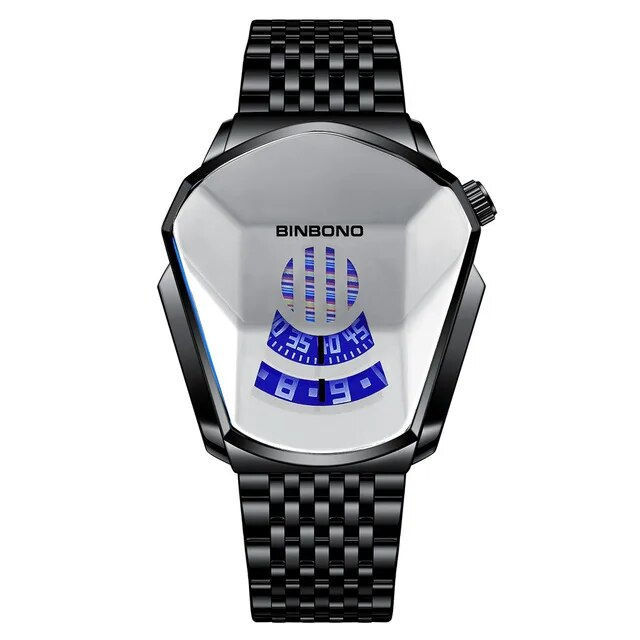 Thumbnail: Binbond Popular Fashion Motorcycle Concept Men's Quartz Watch Luminous Steel Ba