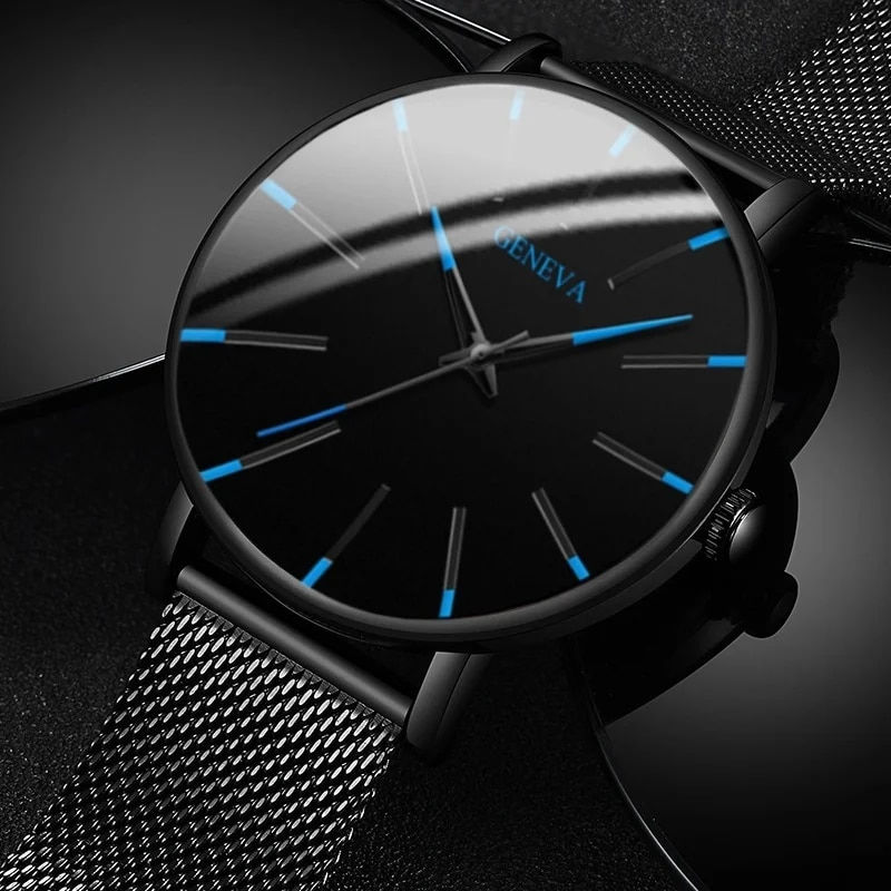 Thumbnail: reloj hombre 2023 Watch Men Minimalist Ultra Thin Watches Men's Fashion Stainle