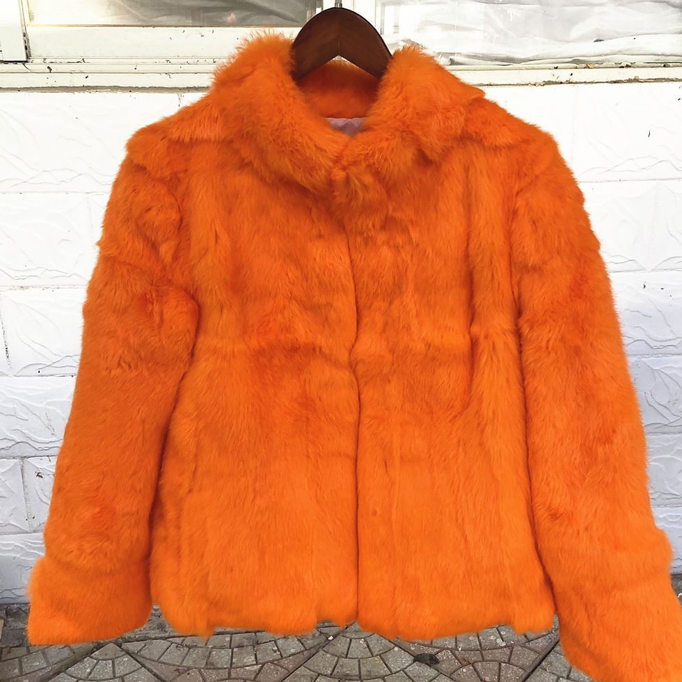 Thumbnail: Natural Rabbit Fur Coat Women Winter Jacket Real leather and fur promotion clot