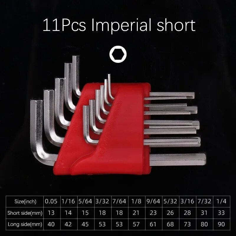 Miniatura: 5/8/11 Pcs Metric Allen Wrench Set Inch Wrench L Wrench Keys Size Allen Key Sho