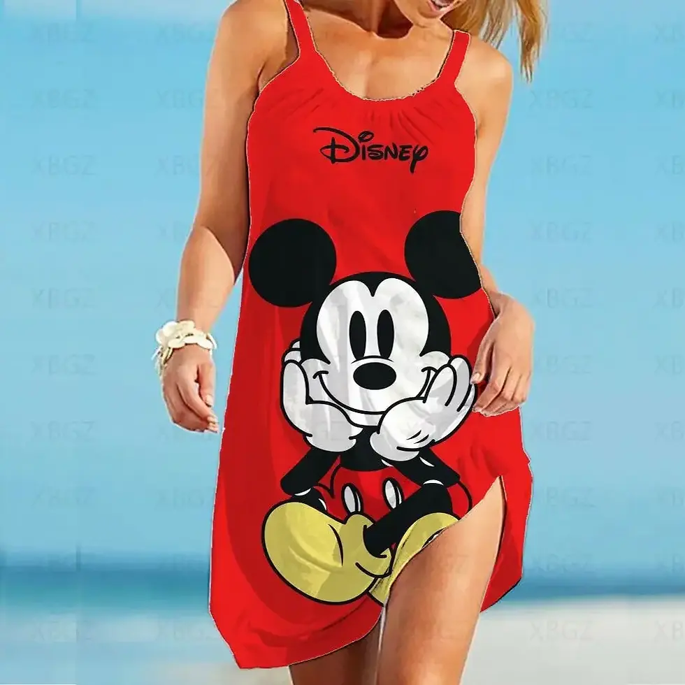 Thumbnail: slip dress Summer Elegant Dresses  Girl Sexy Minnie Mouse Women's Dress Sling W