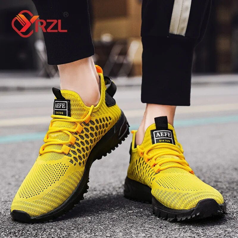 Thumbnail: YRZL Mens Running Shoes 2024 Mens Sneakers Shoes Mesh Breathable Outdoor Tennis