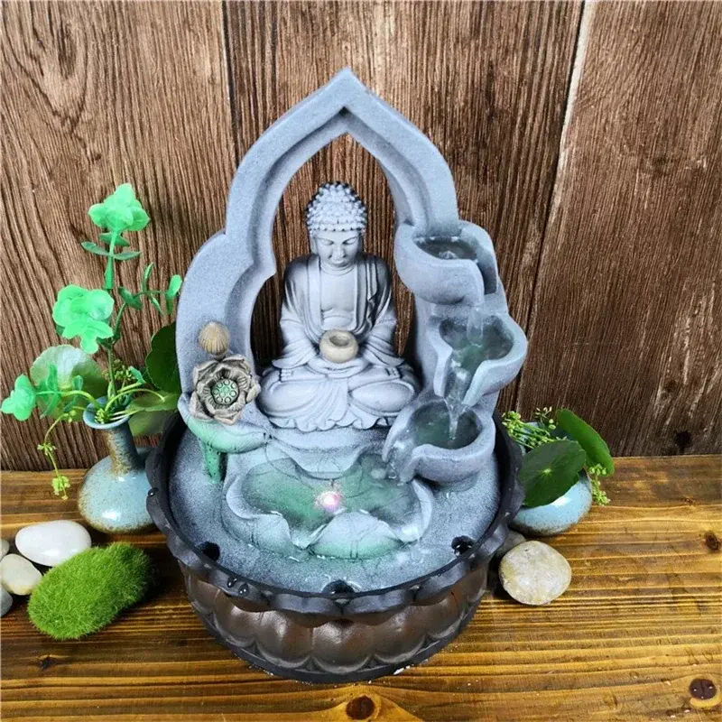 Miniatura: Indoor Air Humidifie Waterfall Fountain Office Tabletop Relaxation Fountain Vie