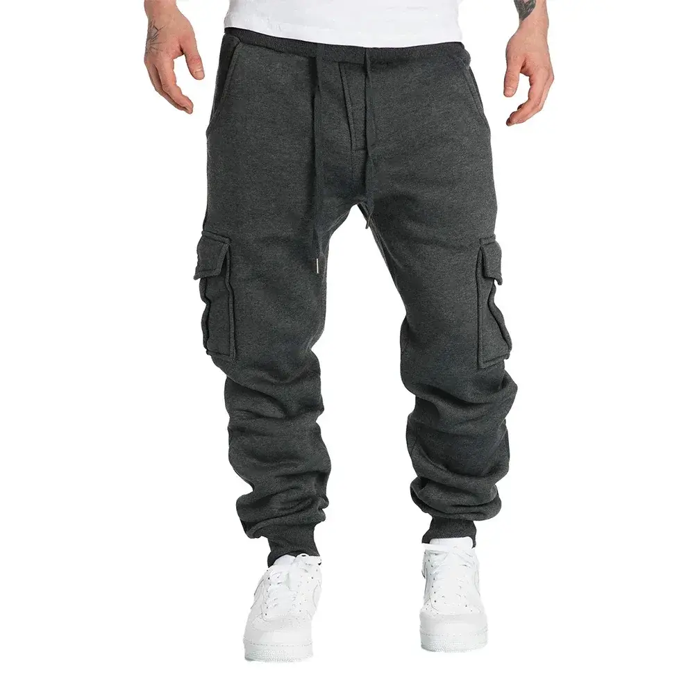 Mens Overalls Loose Joggers Workout Cargo Pants Sweatpants Active Sports Trouse