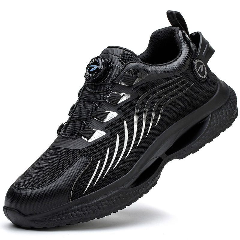 ภาพขนาดย่อ: Rotating Button New Safety Shoes Men Anti-smash Anti-puncture Work Shoes Fashio
