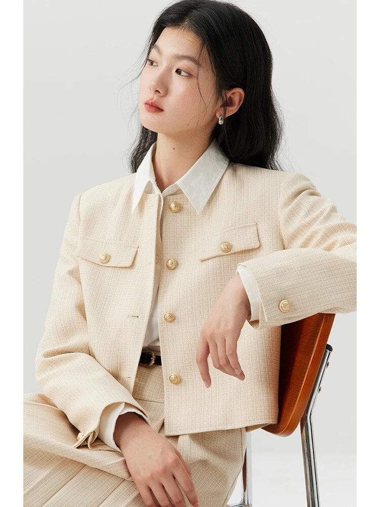 Thumbnail: ZIQIAO French Style Temperament Jacket Suit for Women 2024 Early Spring New Sho