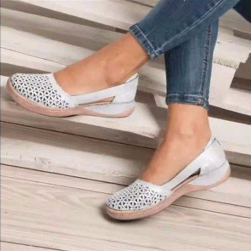 Miniatura: Women's Sandals 2024 Summer Handmade Ladies Shoes Leather Breathable Sandals Wo