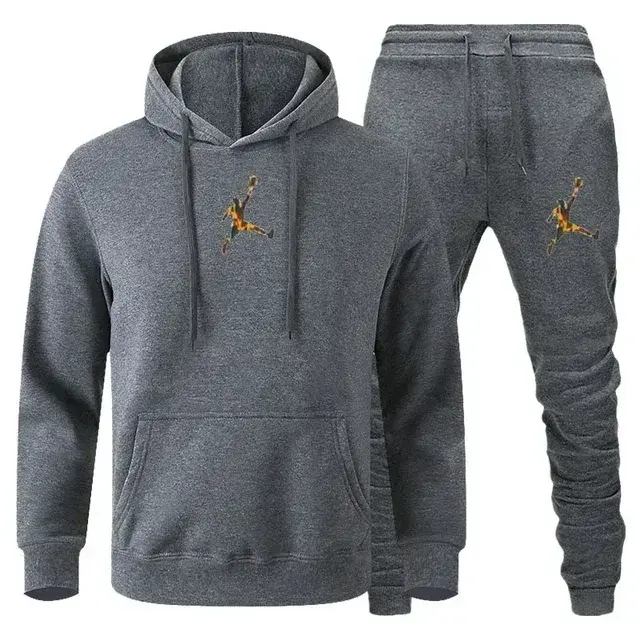 Thumbnail: 2024 autumn and winter men and women can pullover hoodie + jogging pants two-pi