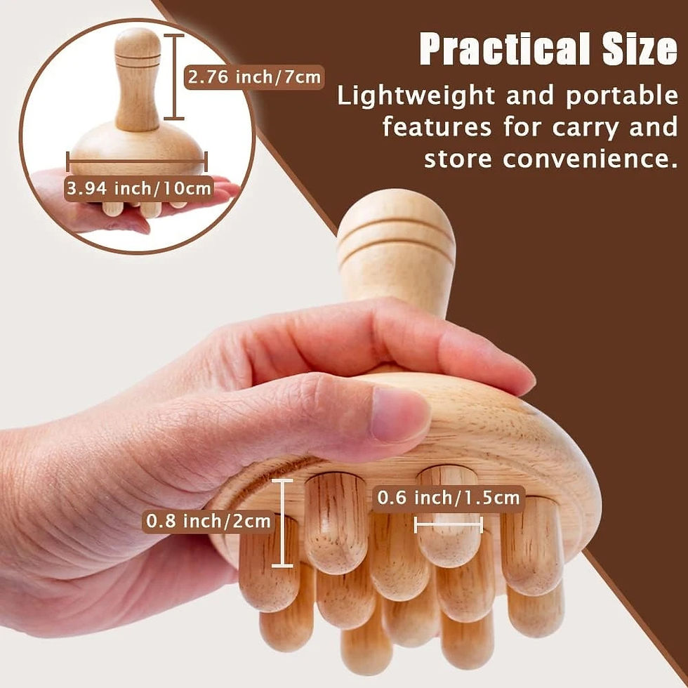Miniaturebillede: Mushroom Shape Massager | Manual Wood Therapy Massage Tool for Body Shaping, Co