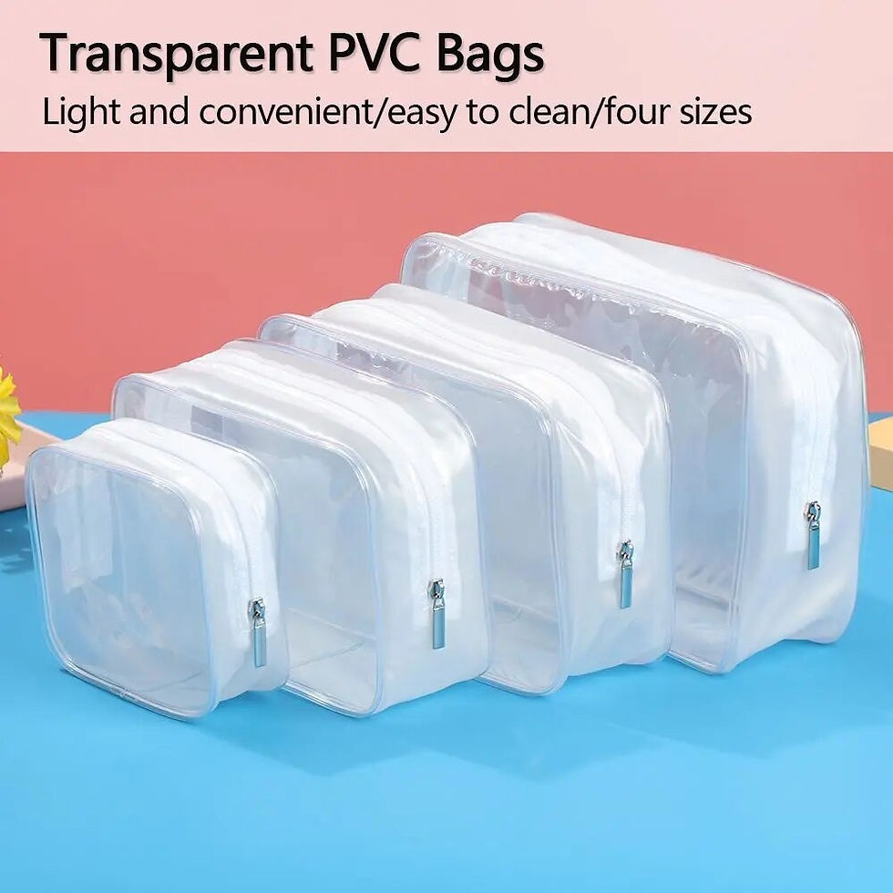 Miniatura: Transparent PVC Bags Travel Organizer Clear Makeup Bag Beautician Cosmetic Bag