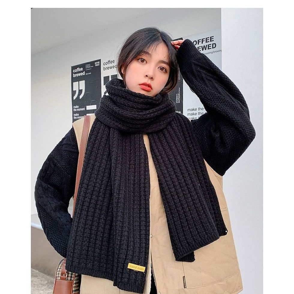 Thumbnail: Thickening Warm Neck Cover Riding Bib Men Women Winter Knitting Thermal Neck Wa