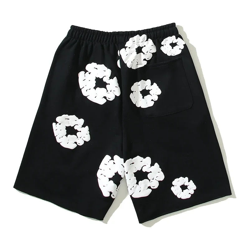 Thumbnail: Kapok Foam Summer Shorts Hfor Men and Women Harajuku Drawstring Casual Terry Fi