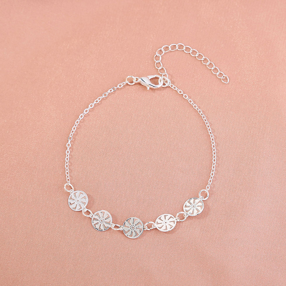 Миниатюра: Silver glow-in-the-dark cyclone bracelet