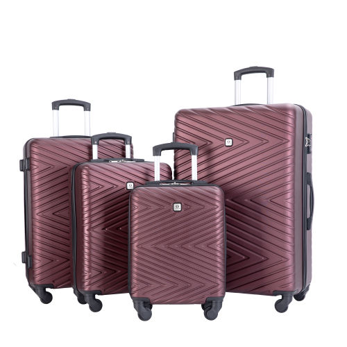 Thumbnail: Travelhouse Luggage set 4-Piece ABS Suitcase With Spinner Wheels,24 Inch and 28