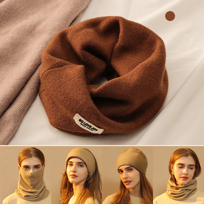 थंबनेल: 4 In 1 Face Mask Winter Faux Cashmere Scarf Headscarf Ins Fashion Hat