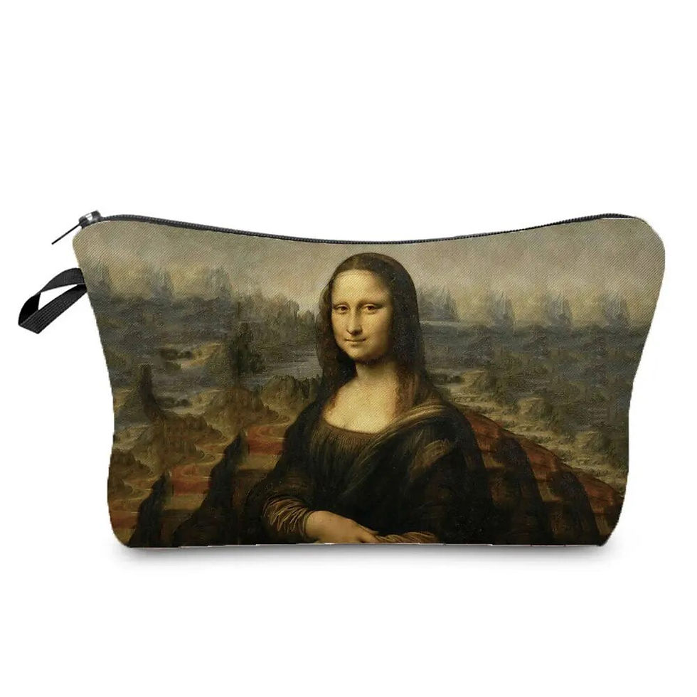 Thumbnail: Makeup Bag with Van Gogh Starry Night Sunflower Oil Painting Cute Organizer Bag