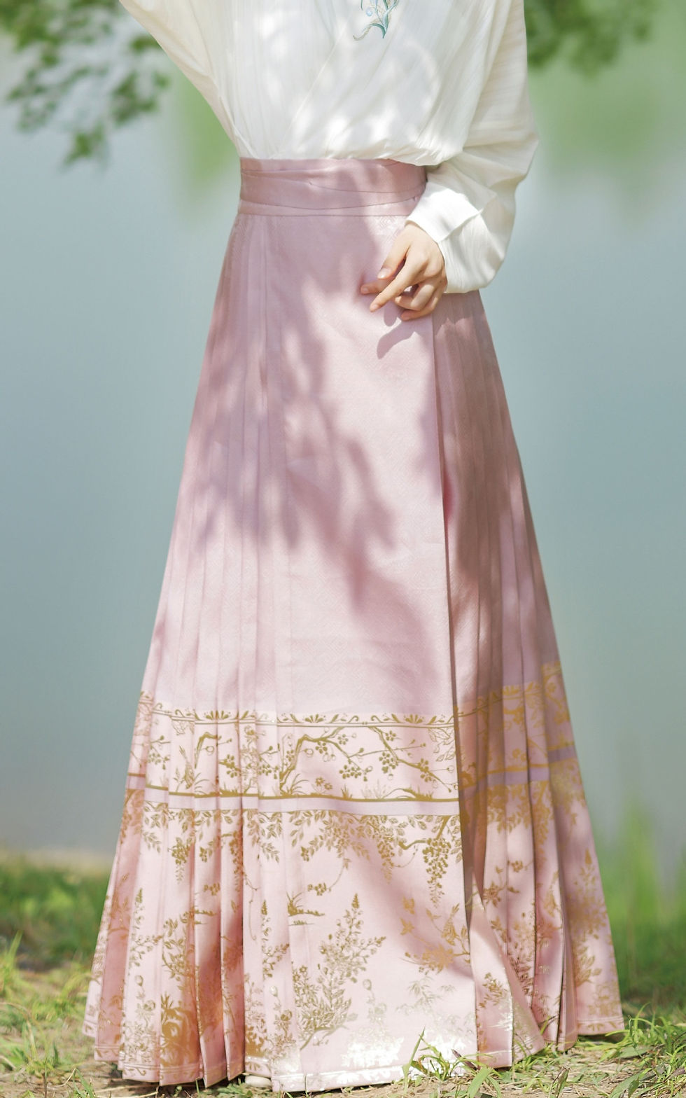 Thumbnail: Retro Hanfu Horse-face Skirt Set Modern Elegant Women Chinese Traditional Orien