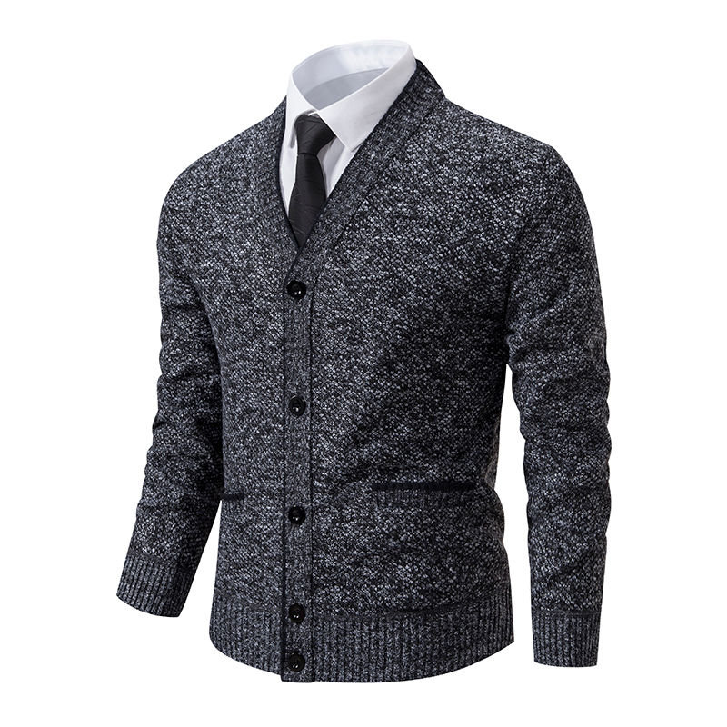 Thumbnail: Men's knitted cardigan casual V-neck autumn and winter new sweater coat