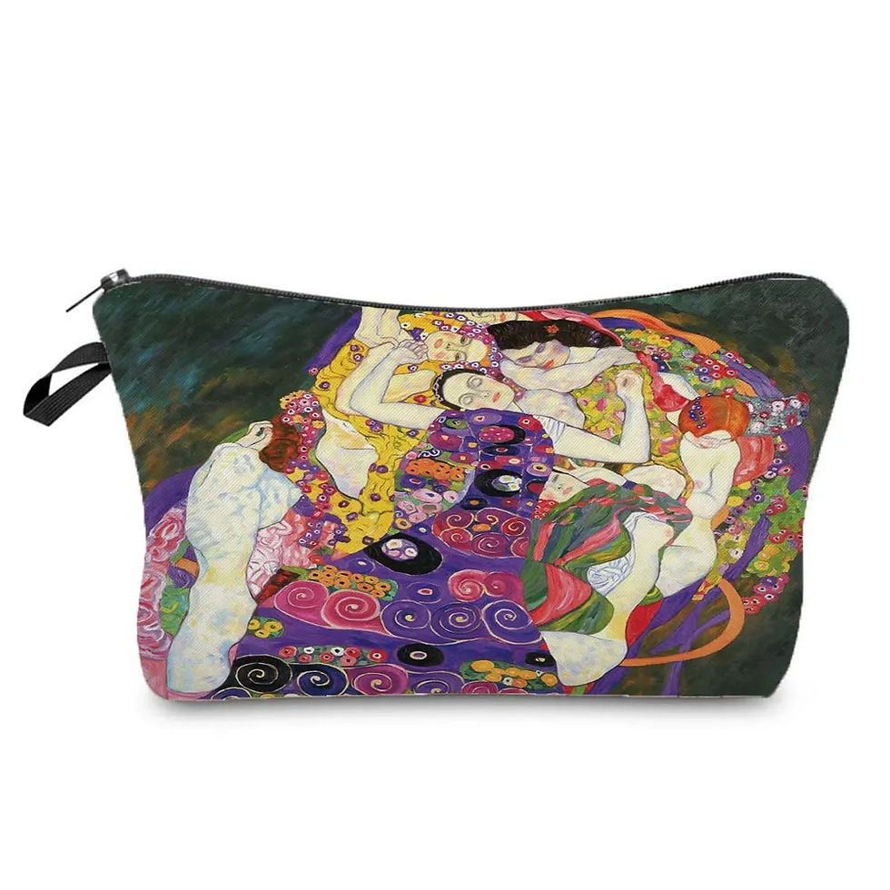 Thumbnail: Makeup Bag with Van Gogh Starry Night Sunflower Oil Painting Cute Organizer Bag