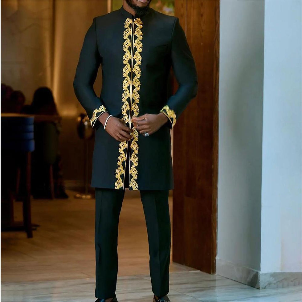 Thumbnail: New In Suits for Men 2 Piece Sets Men Outfit Long Sleeve Embroidered Casual Top
