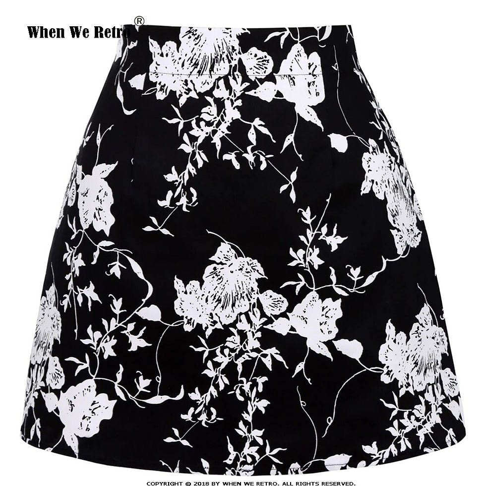 Thumbnail: Y2K 2024 Ladies Mini Skirts Womens faldas Mujer Moda Black Floral Print Plaid S