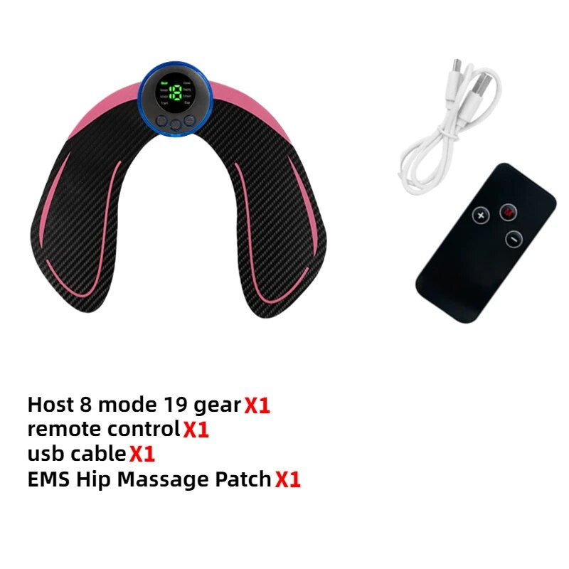 Thumbnail: Electric Muscle Stimulator EMS Wireless Buttocks Hip Trainer Abdominal ABS Stim