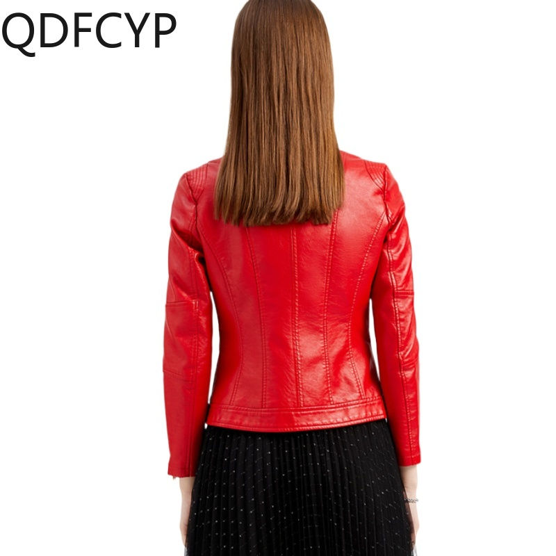 Thumbnail: New Fashion Women's Leather Jacket Autumn Winter PU Leathers Short Coat Casual 