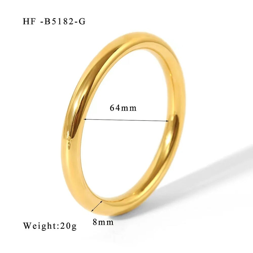 Thumbnail: Waterproof Zirconia Cuff Bangles for Women Men 18k Gold Plated Stainless Steel 