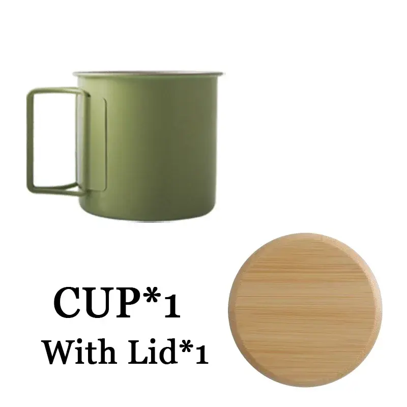 Miniatură: 330ml 304 Stainless Steel Coffee Cup Outdoor Portability Cold Water Beer Mug Li