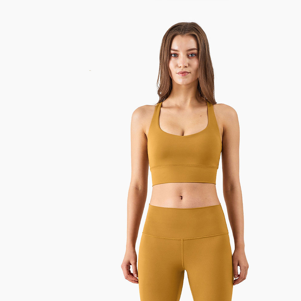 Thumbnail: Cross Back Sports Push Up Shape Yoga Bra