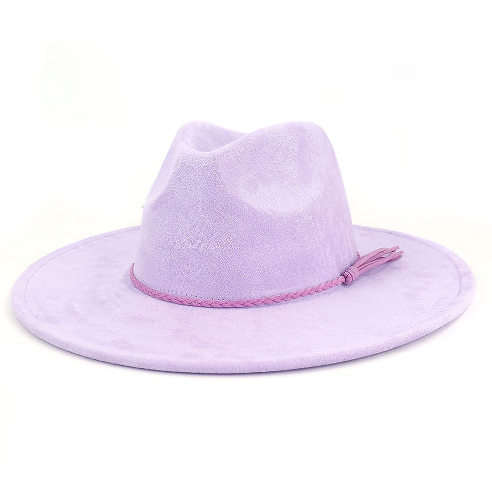 Miniatiūra: Suede Top Hat 9.5cm Wide Brim Fedora Hat Men Women Autumn Winter Felt Jazz Hats