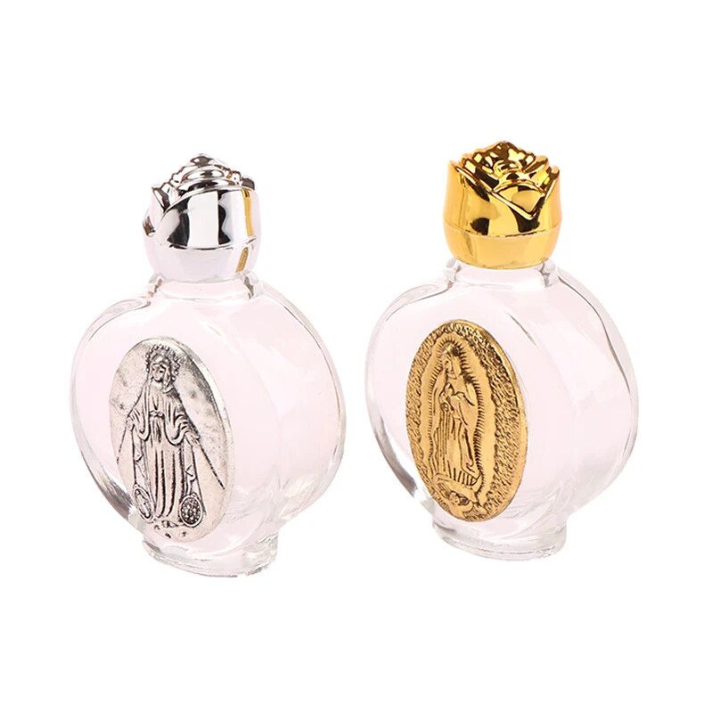 Thumbnail: 1Pc Holy Water Jesus Bottle Religious Cross Bottle Christian Virgin Sculpture B