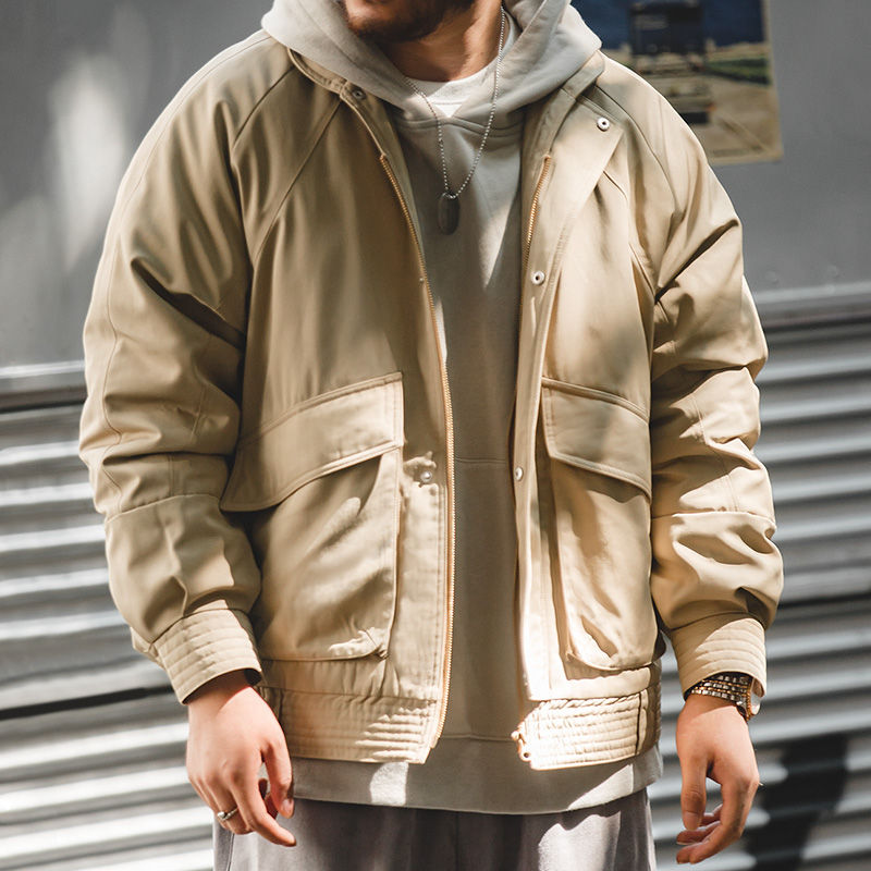 Thumbnail: Maden Japanese Vintage Pilot Jackets Thickened Warm Cotton Pocket Coats Men's A