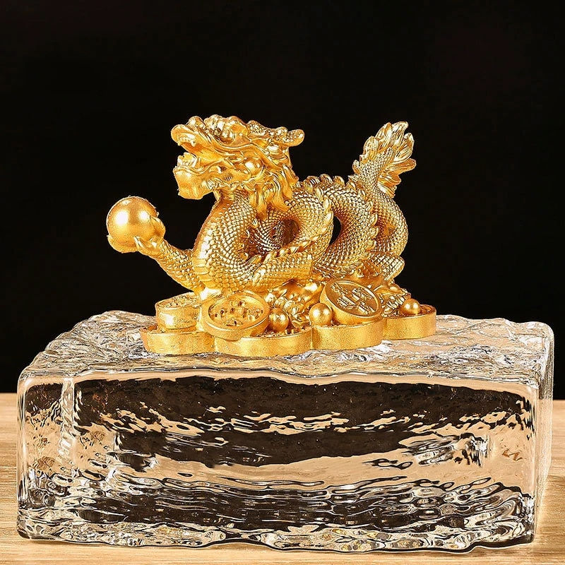 Miniaturbild: Chinese Auspicious Money Dragon Statuette  Resin Sculpture Feng Shui Decoration