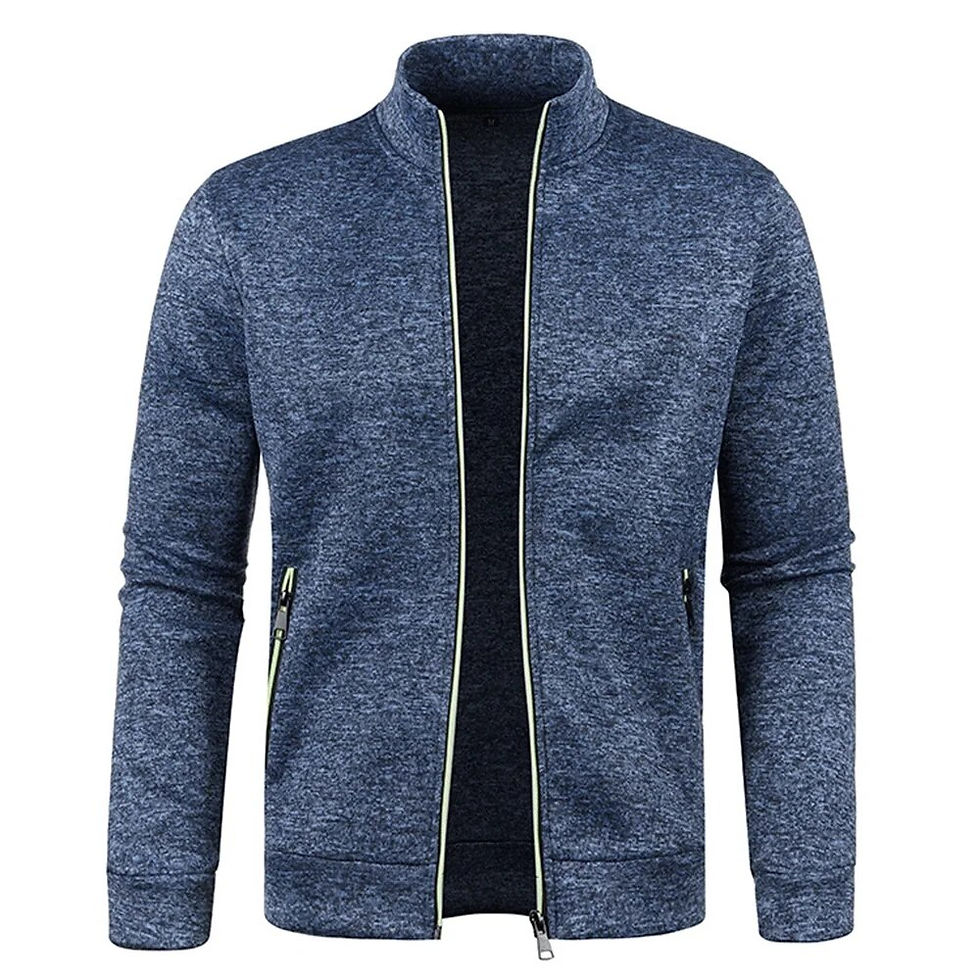 Thumbnail: Men Zipper Jackets Standing Collar Sweatshirt Outdoor Streetwear Casual Coat Lo