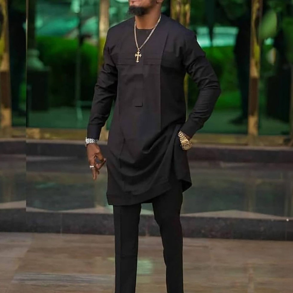 Miniaturbild: New 2Pc Luxury African Traditional Men's Clothing Elegant Full Suits Male Pant 
