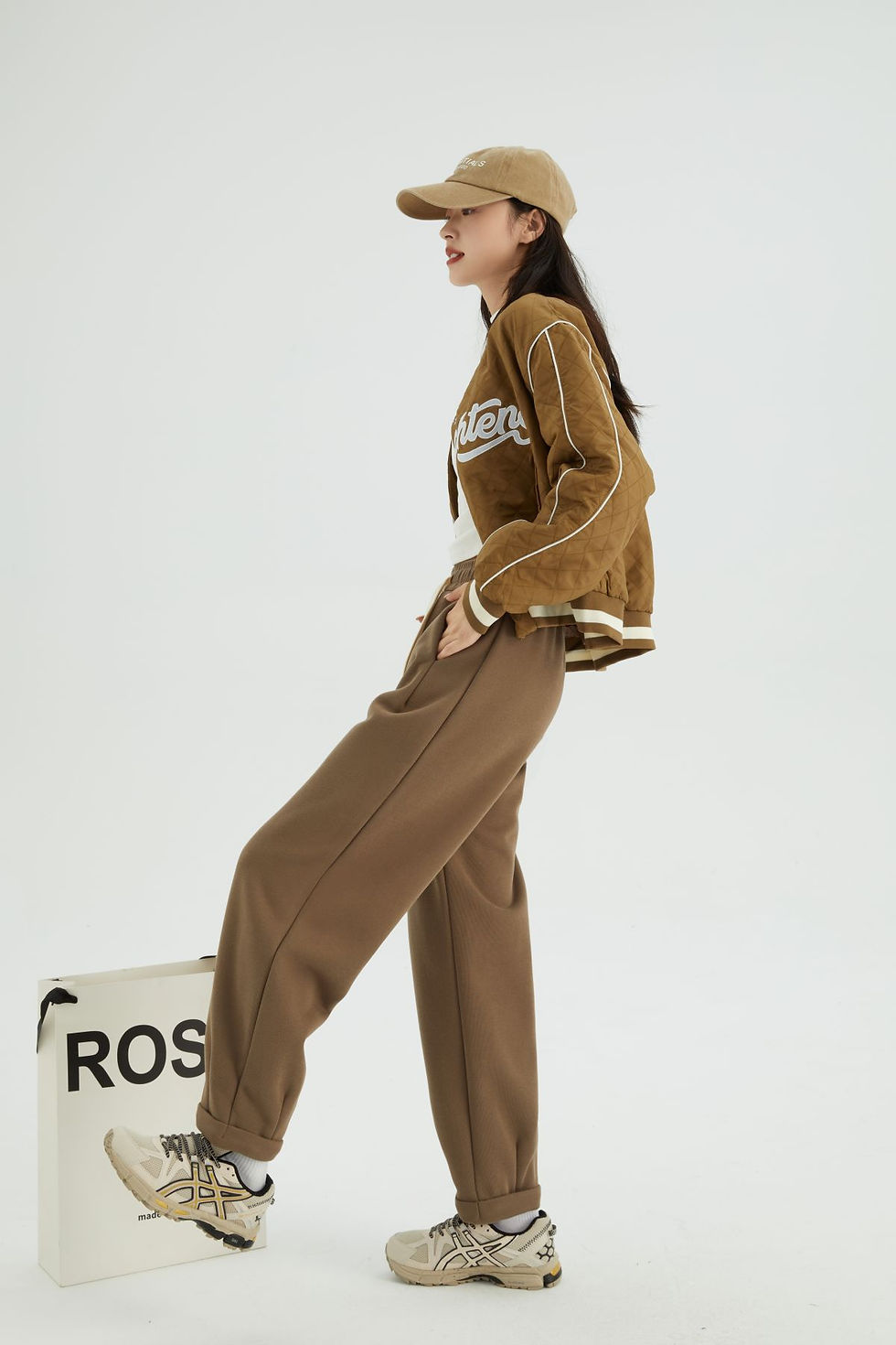 Thumbnail: Loose Cropped Flanging Casual Pants