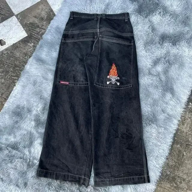 Thumbnail: Jnco Baggy Jeans Hip Hop Rock Embroidery Pattern Men Women 2023 New Fashion Str