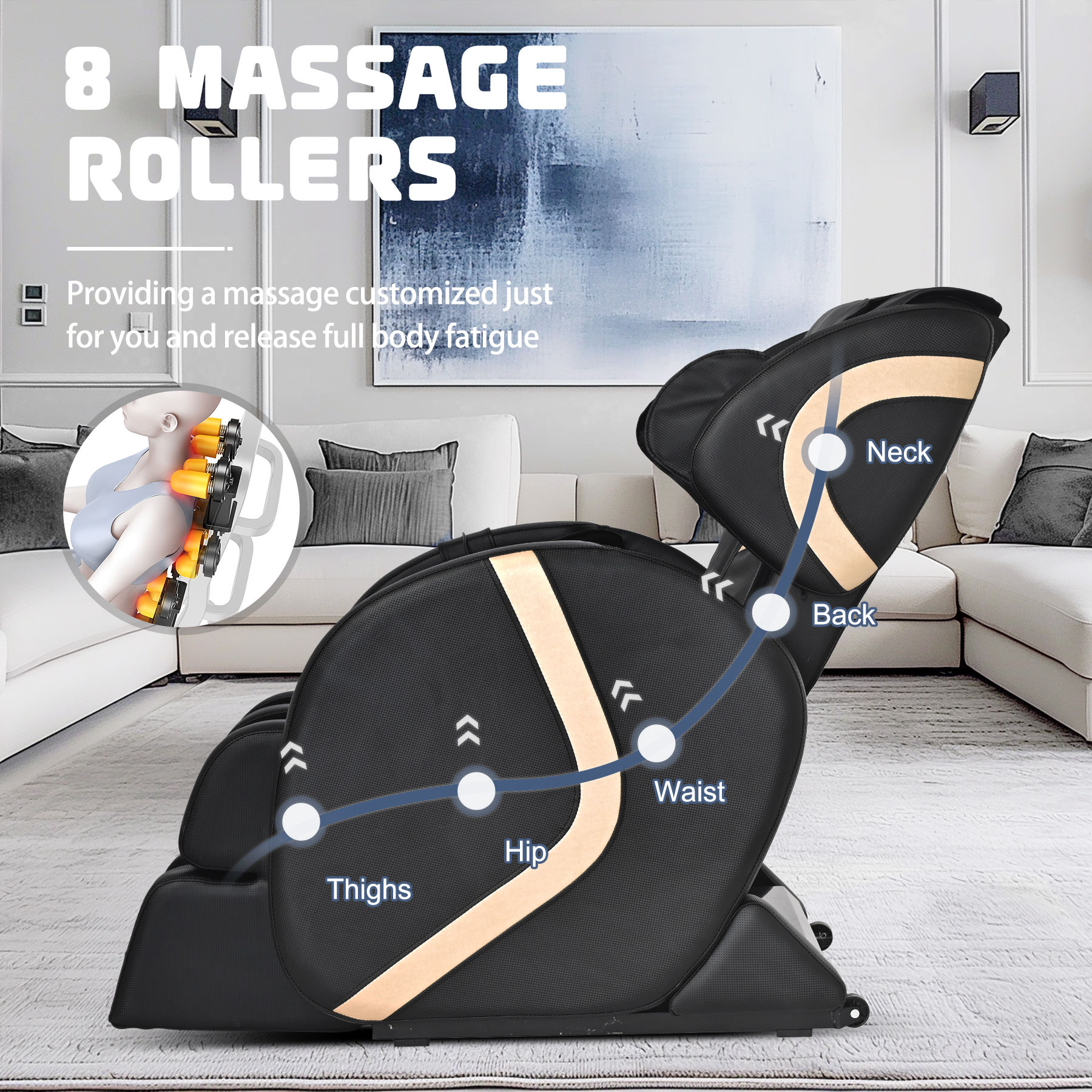 Full Body Massage Chair Recliner with Zero Gravity, Massage Chair with Heating