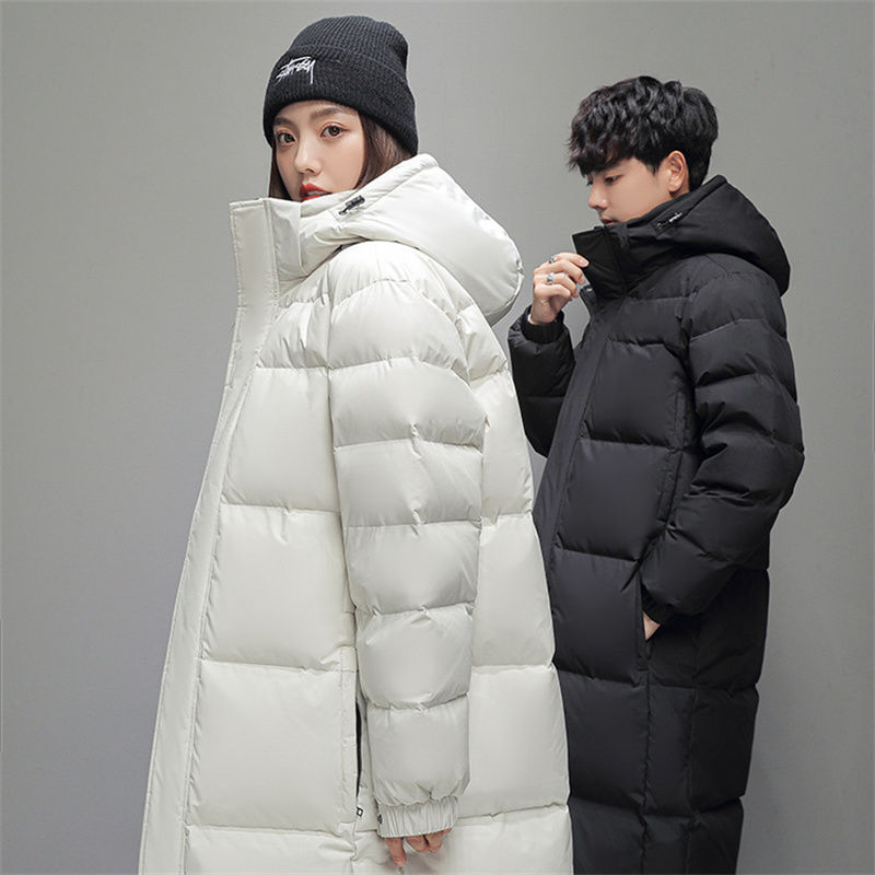 Thumbnail: FGKKS 2024 Outdoor Casual Down Jacket For Men Long Warm Hooded Jacket High Qual