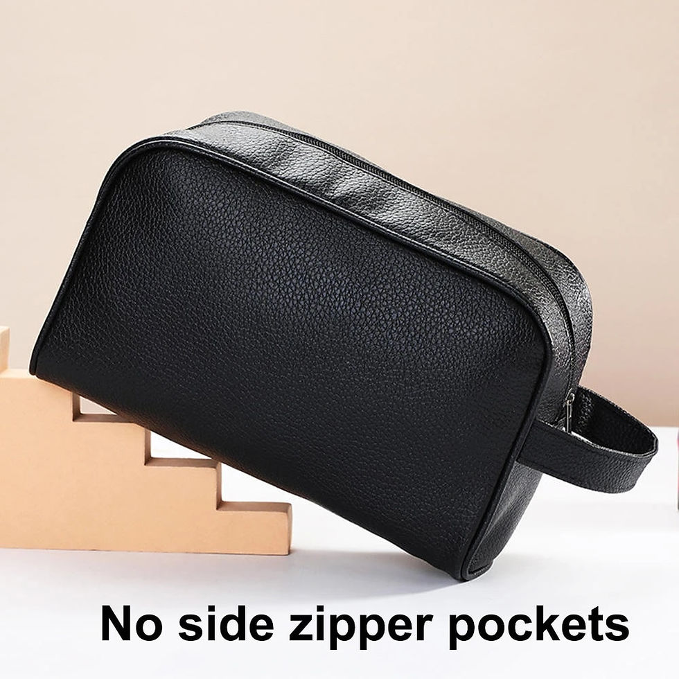 Miniatura: Men Travel Cosmetic Bag Zipper Makeup Bags PU Leather Travel toiletry bag Cosme