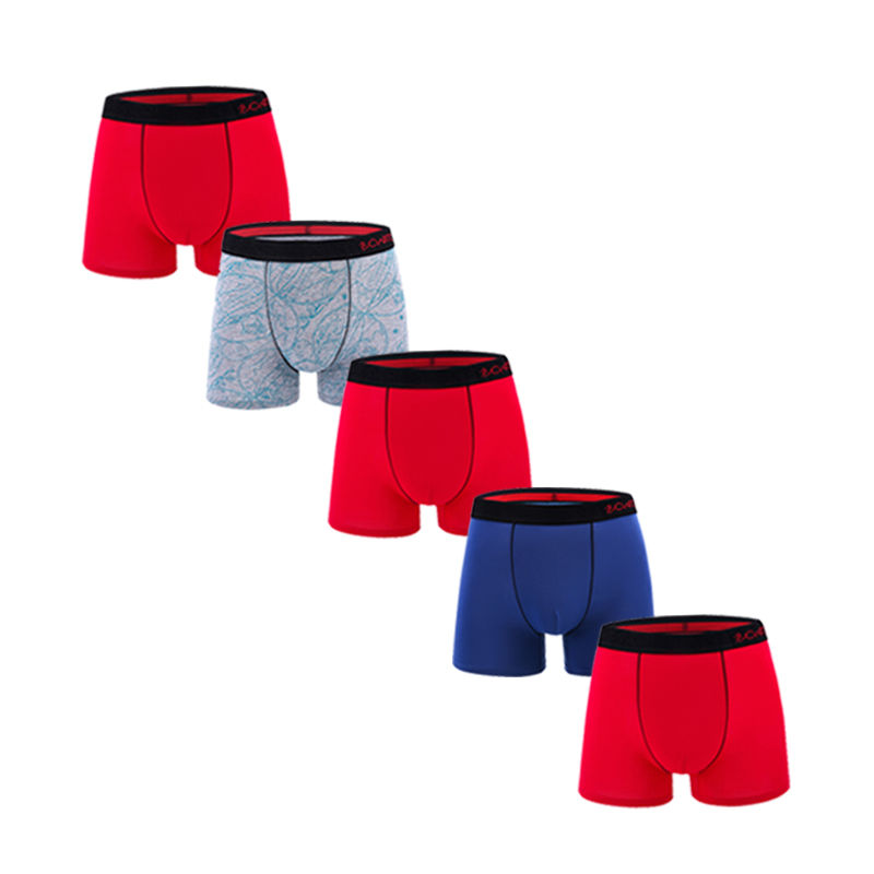 Thumbnail: 5Pcs Men's Panties Cotton Boxer Sexy Man Boxers Underwear Shorts Lots Male Boxe