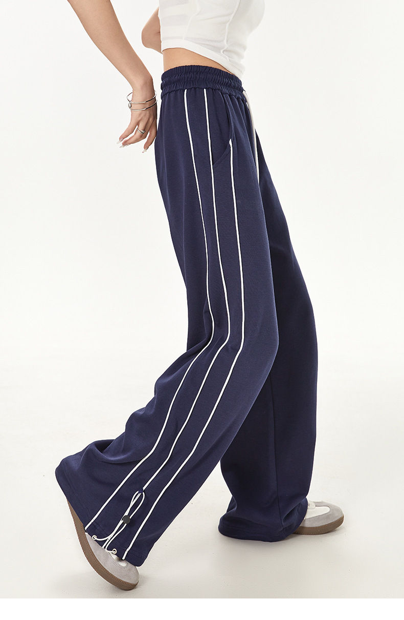 Miniatiūra: Loose High Waist Drooping Straight-leg Pants Trousers