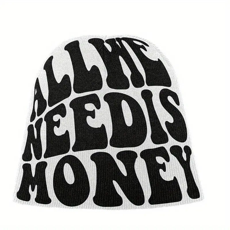 Thumbnail: Letter Beanie Hat For Men And Women Hip Hop Style Beanie Beanie Knitted Hat