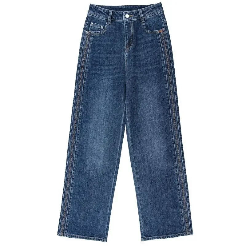 Thumbnail: High Waist Stretch Straight Jeans Korean Fashion Streetwear Y2k Jean Women New