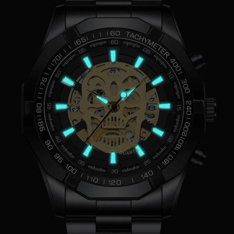 Thumbnail: Mens Watch Quartz Top Luxury Stainless Steel Wristwatch 30M Waterproof Fashion