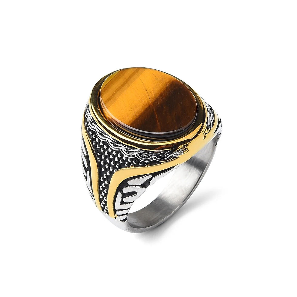 Sīktēls: Men's/Women Many Gem style colors 316LStainless Steel Rings Classic Fashion Tre