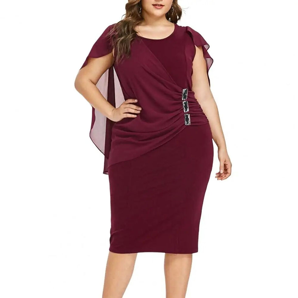 Thumbnail: Plus Size Party Dresses for Women 2022 Autumn Winter Emnroidry Evening Midi Dre