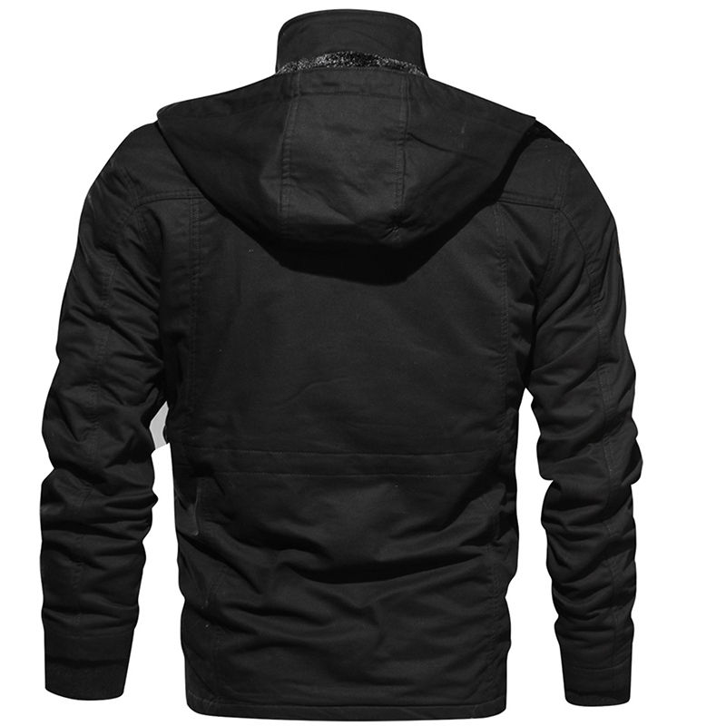 Indexkép: Men Winter Fleece Jacket Warm Hooded Coat Thermal Thick Outerwear Male Military